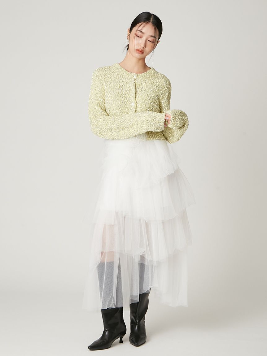 FRAY I.D「チュールアシメティアードスカート」|スカート|