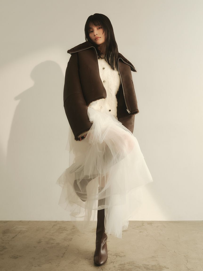 FRAY I.D「チュールアシメティアードスカート」|スカート|