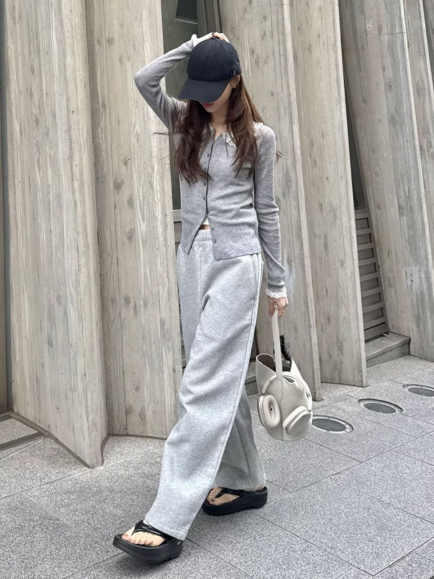 FRAY I.D「レースカラーニットカーディガン」|カーディガン|