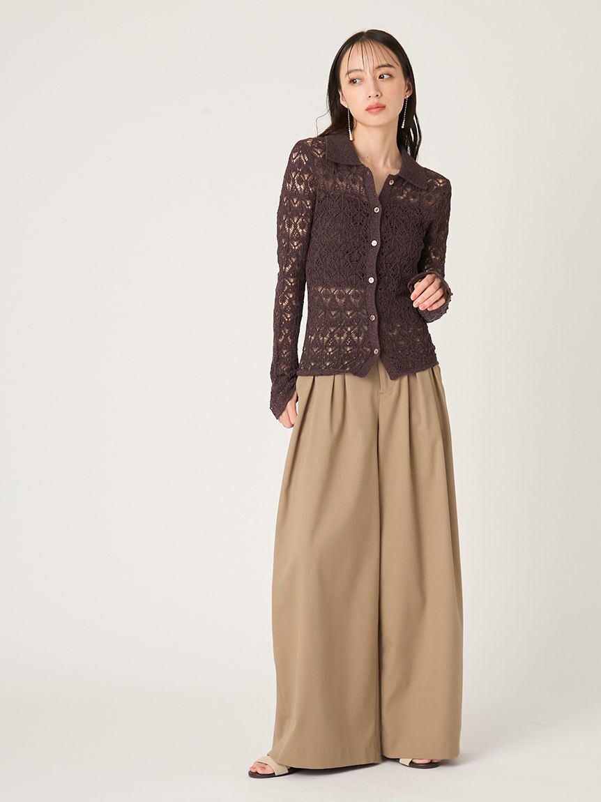 FRAY I.D「クロシェポロニットカーディガン」|カーディガン|