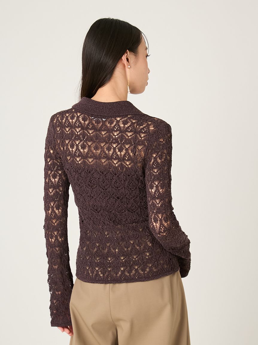 FRAY I.D「クロシェポロニットカーディガン」|カーディガン|