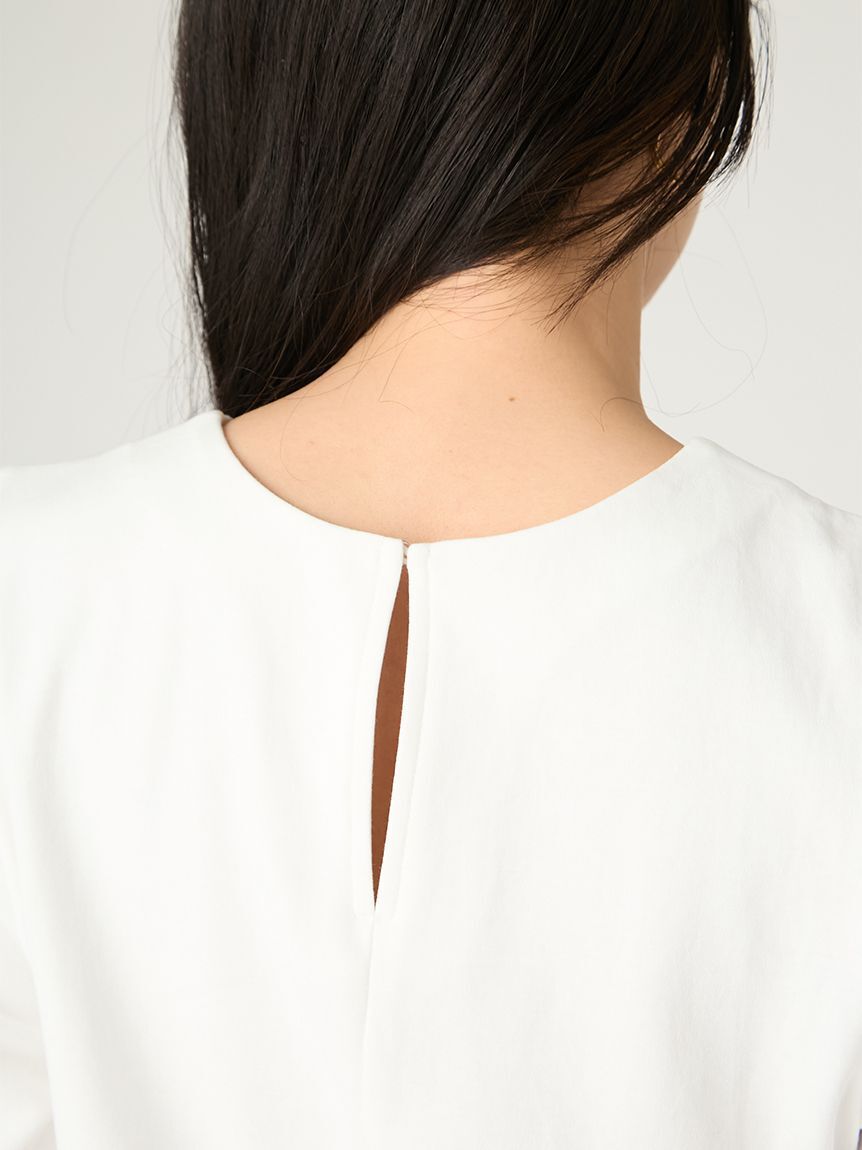 FRAY I.D「シアーペプラムカットトップス／ウォッシャブル」|Tシャツ・カットソー|