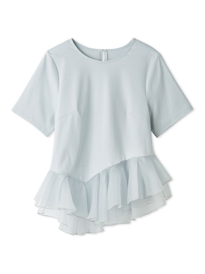 FRAY I.D「シアーペプラムカットトップス／ウォッシャブル」|Tシャツ・カットソー|