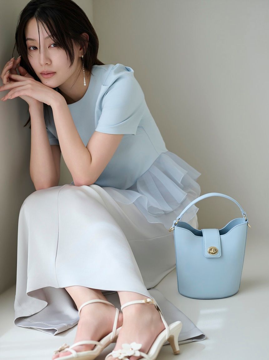 FRAY I.D「シアーペプラムカットトップス／ウォッシャブル」|Tシャツ・カットソー|