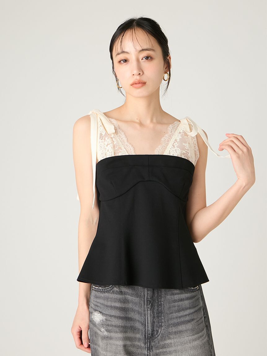 FRAY I.D「レースレイヤードビスチェ」|ベスト・ジレ|