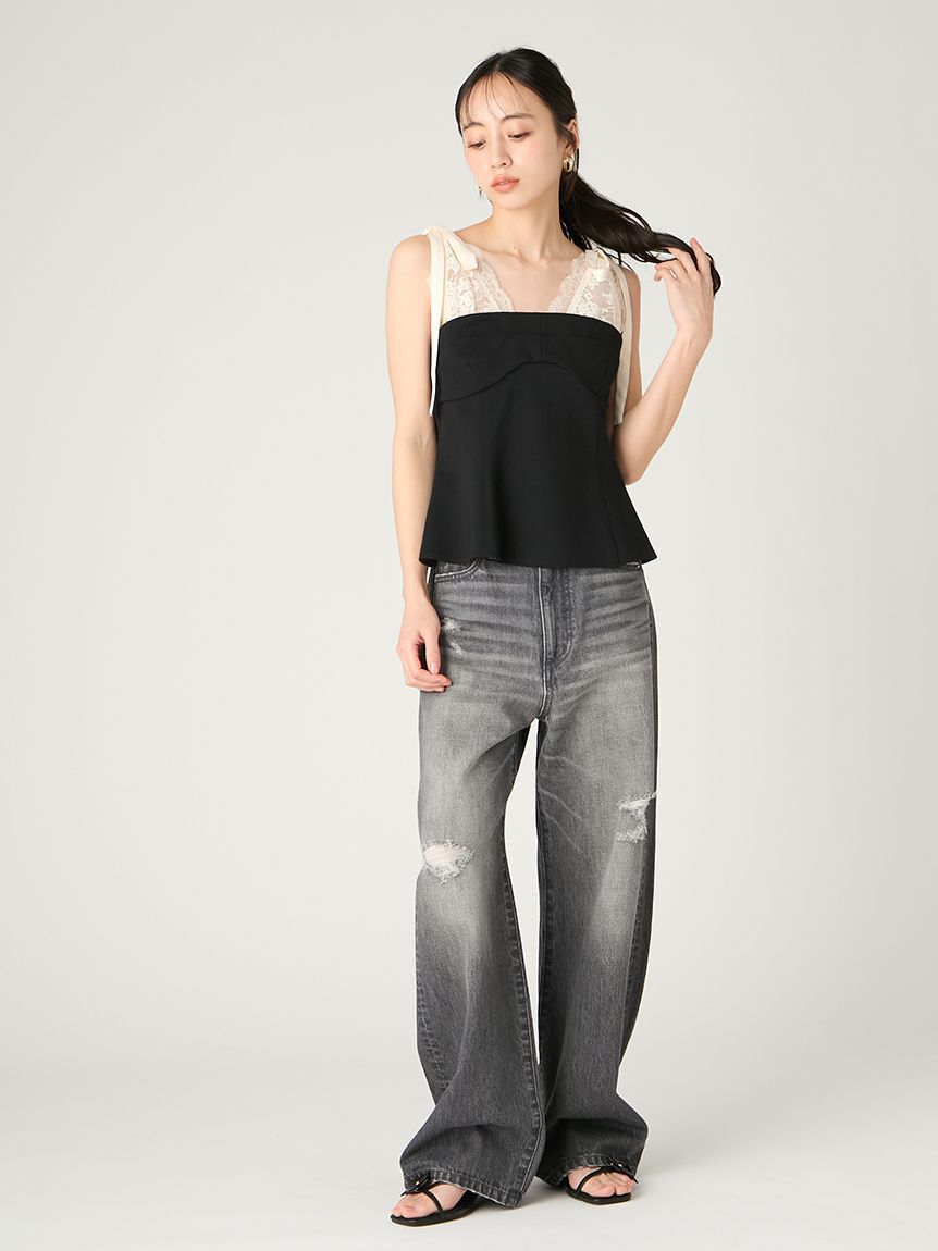 FRAY I.D「レースレイヤードビスチェ」|ベスト・ジレ|