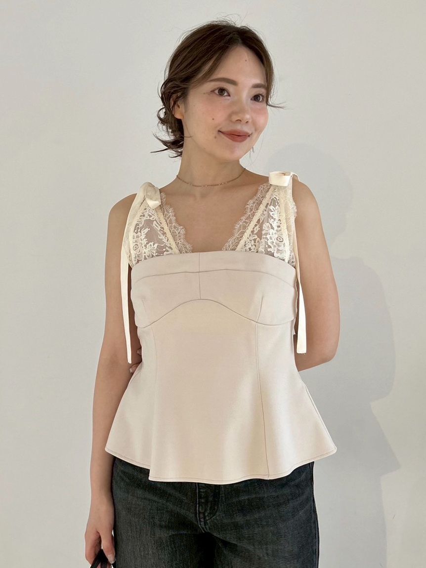 FRAY I.D「レースレイヤードビスチェ」|ベスト・ジレ|