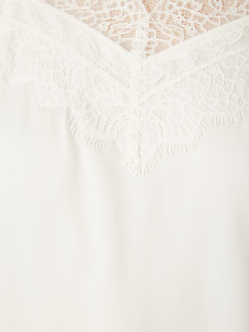 FRAY I.D「サイドスリットレーストリムキャミソール」|キャミソール|