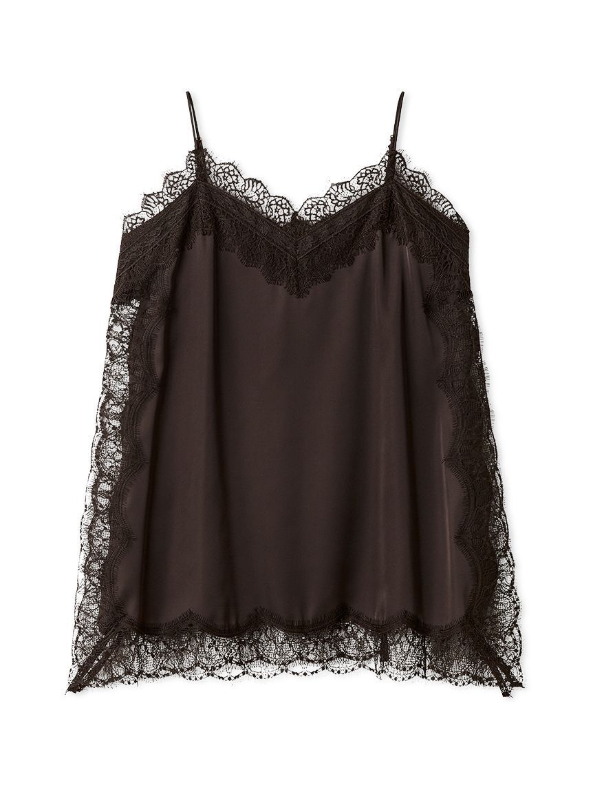 FRAY I.D「サイドスリットレーストリムキャミソール」|キャミソール|