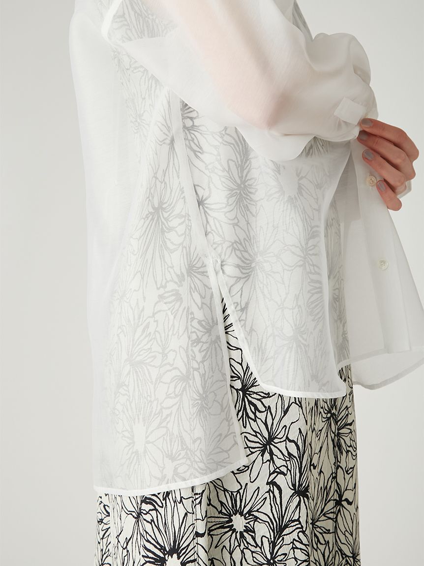 FRAY I.D「バックオープンセミシアーシャツ／ウォッシャブル」|シャツ・ブラウス|