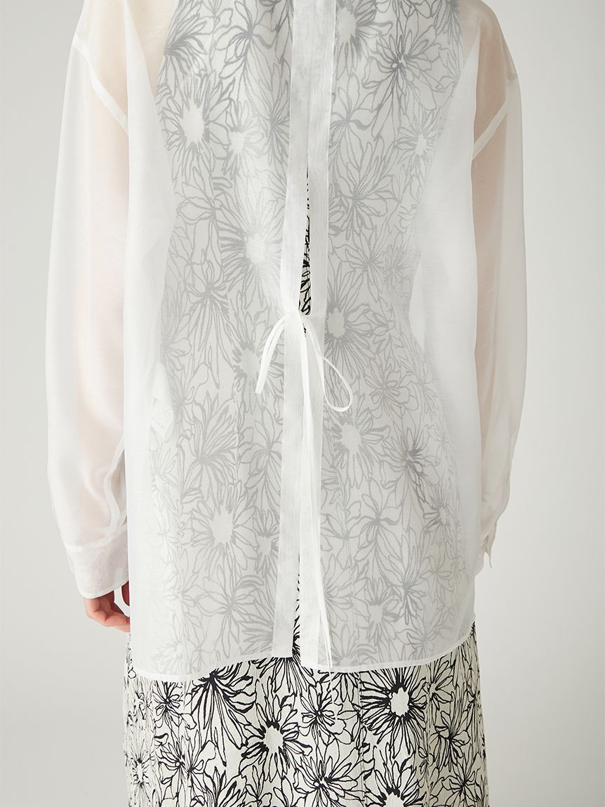 FRAY I.D「バックオープンセミシアーシャツ／ウォッシャブル」|シャツ・ブラウス|