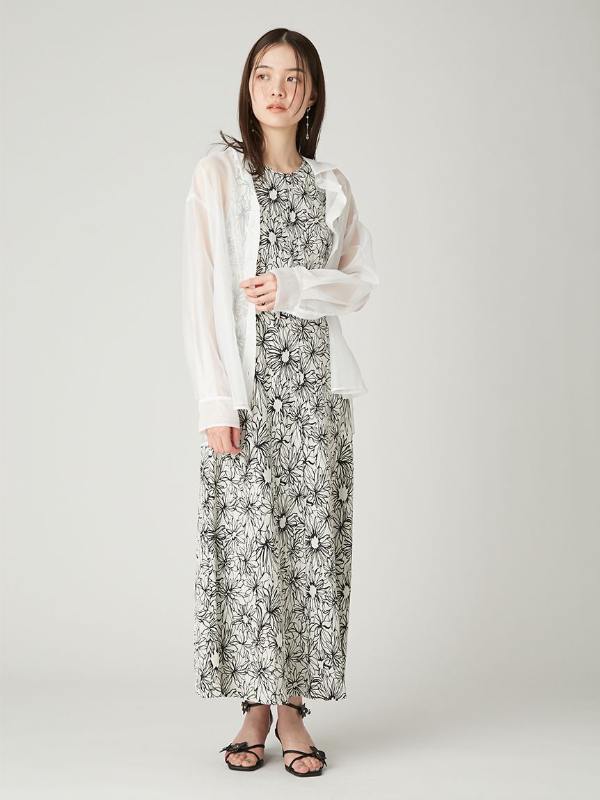 FRAY I.D「バックオープンセミシアーシャツ／ウォッシャブル」|シャツ・ブラウス|