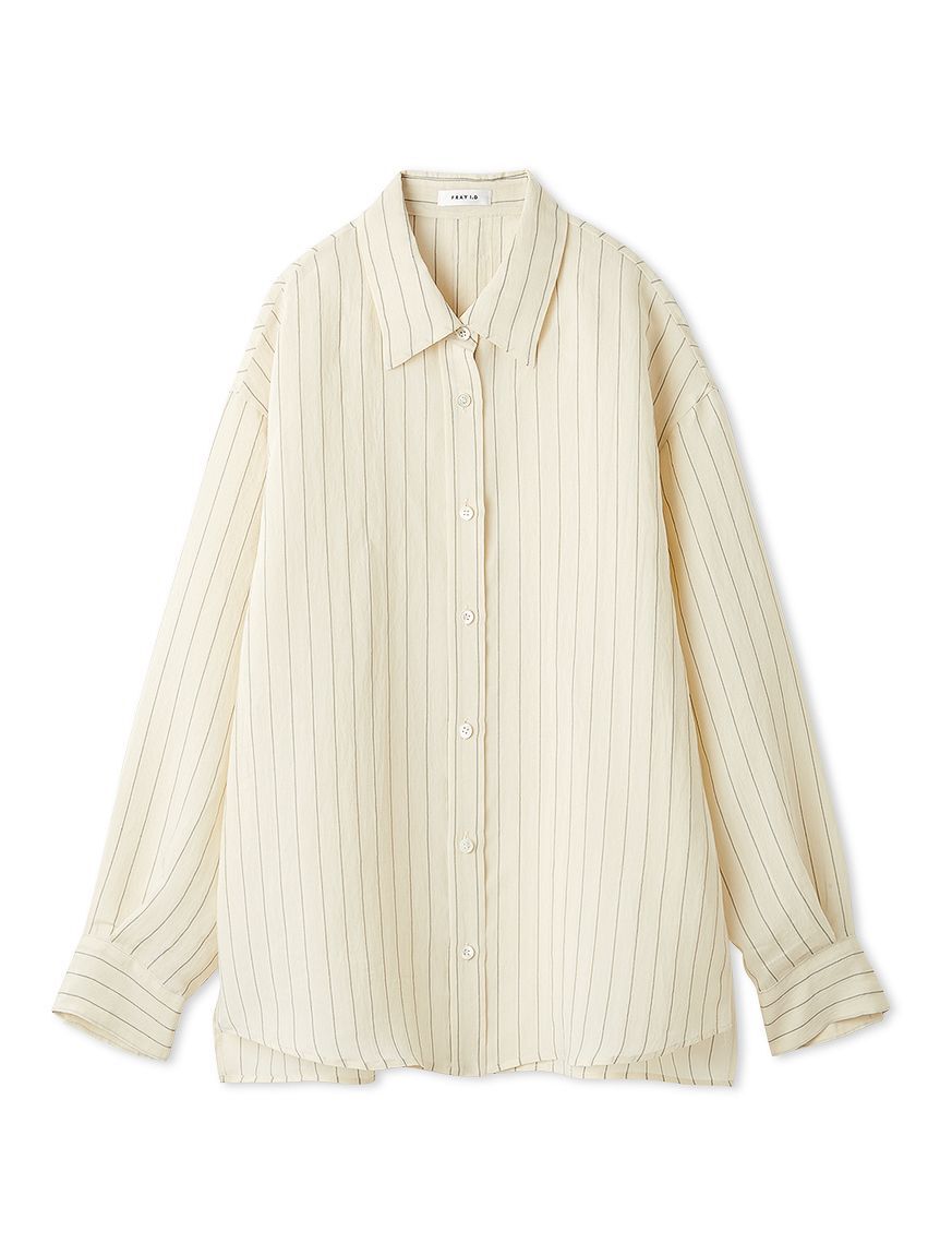 FRAY I.D「バックオープンセミシアーシャツ／ウォッシャブル」|シャツ・ブラウス|STRIPE