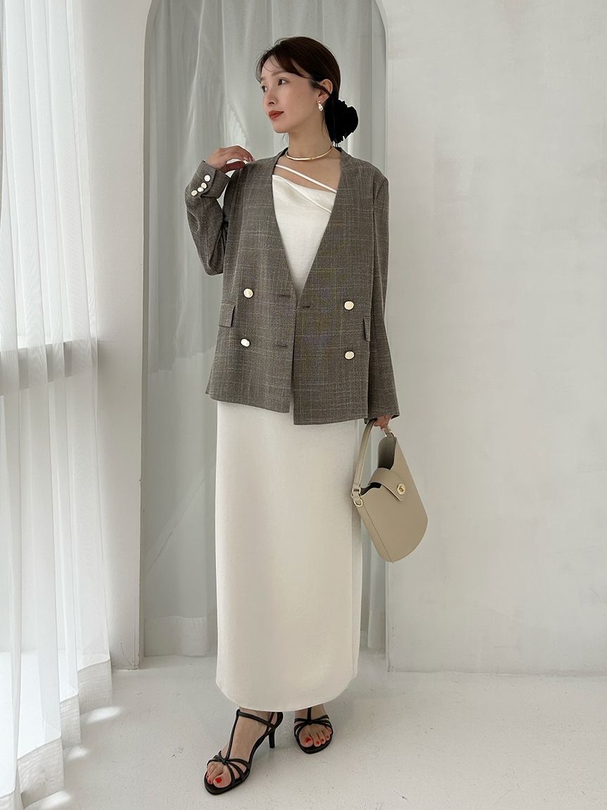 FRAY I.D「サテンキャミアシメワンピース」|ワンピース|