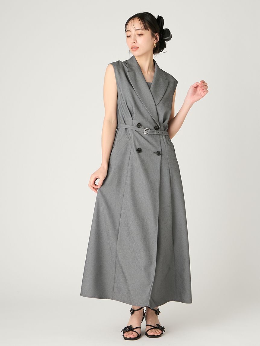 FRAY I.D「ダブルテーラードジレワンピース／防シワ」|ワンピース|