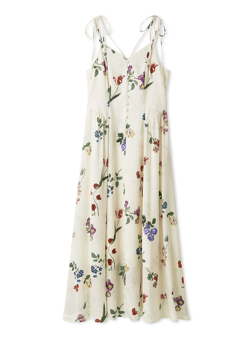 FRAY I.D「【00サイズあり】ボタニカルプリントキャミソールワンピース／ウォッシャブル」|ワンピース|WHT