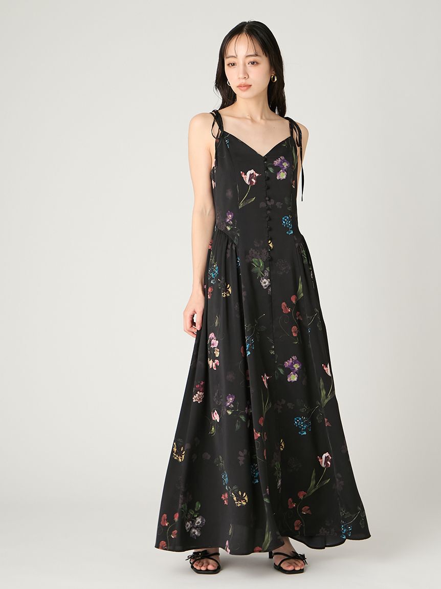 FRAY I.D「【00サイズあり】ボタニカルプリントキャミソールワンピース／ウォッシャブル」|ワンピース|