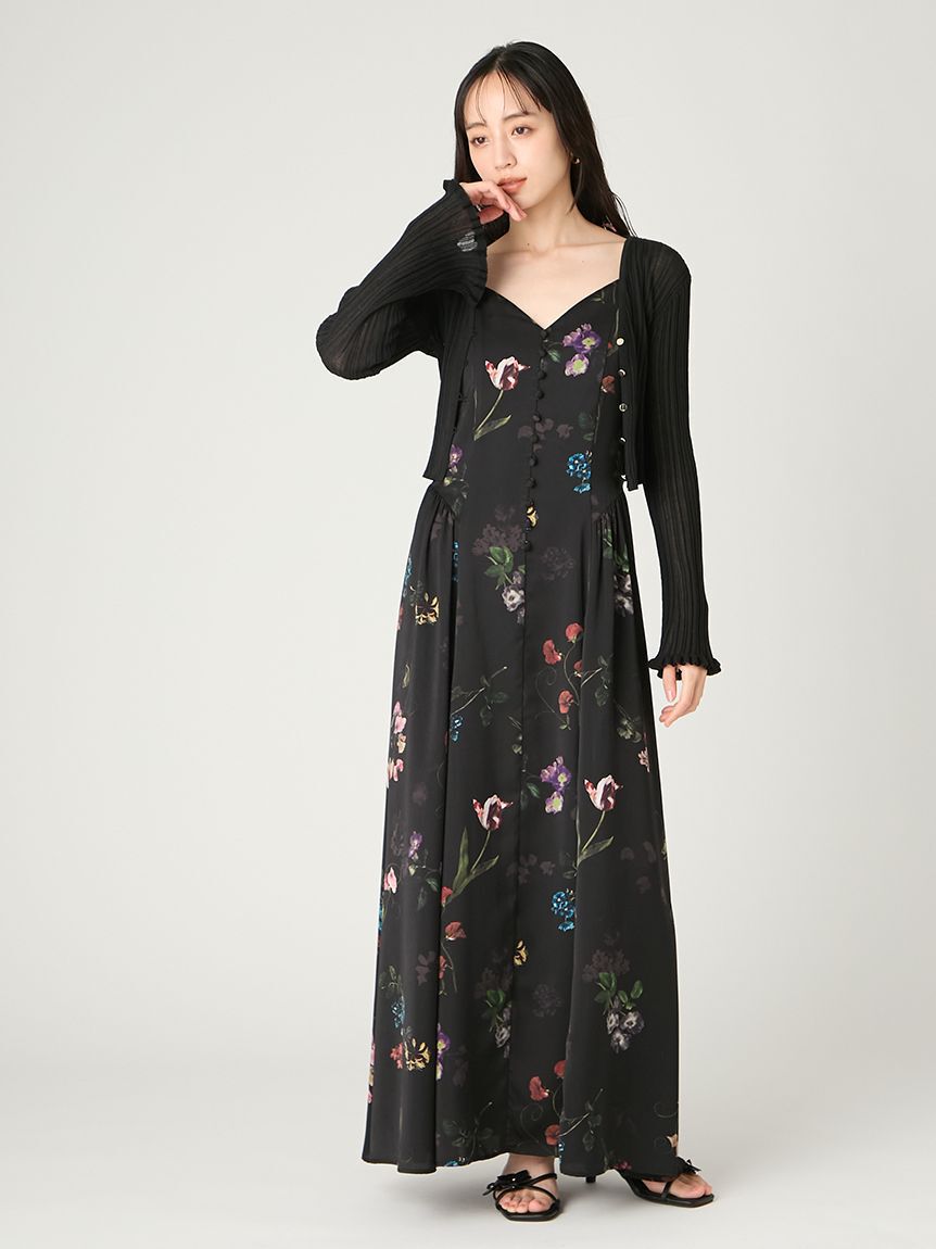 FRAY I.D「【00サイズあり】ボタニカルプリントキャミソールワンピース／ウォッシャブル」|ワンピース|