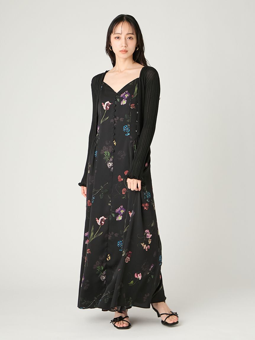 FRAY I.D「【00サイズあり】ボタニカルプリントキャミソールワンピース／ウォッシャブル」|ワンピース|