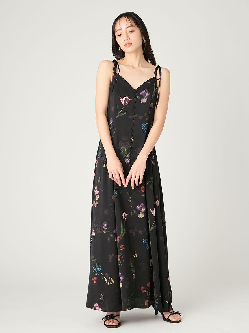 FRAY I.D「【00サイズあり】ボタニカルプリントキャミソールワンピース／ウォッシャブル」|ワンピース|