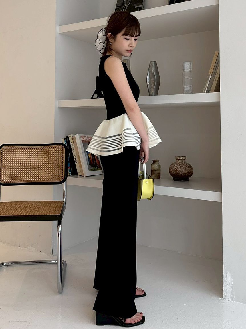 FRAY I.D「【00サイズあり】コンフォートメルティースリットパンツ／ウォッシャブル」|チノ|