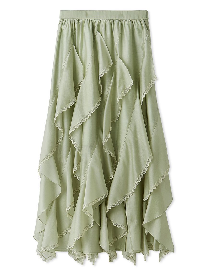 FRAY I.D「レーストリムランダムティアードスカート」|スカート|MNT