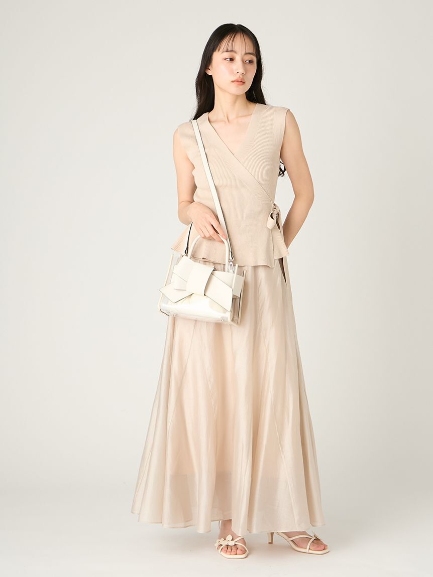 FRAY I.D「【ルエル】リボンクリアミドルバッグ」|ハンドバッグ|