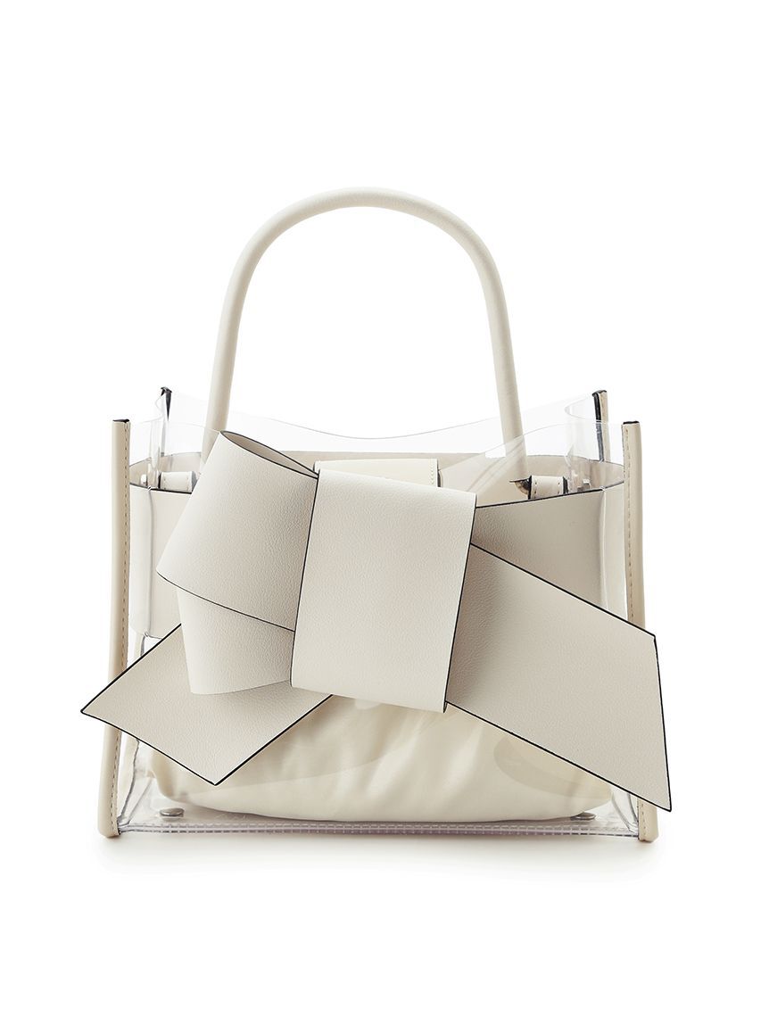 FRAY I.D「【ルエル】リボンクリアミドルバッグ」|ハンドバッグ|