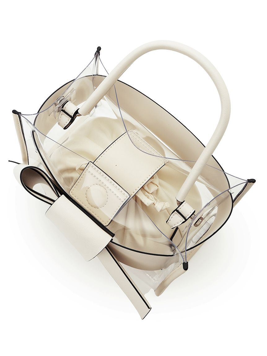 FRAY I.D「【ルエル】リボンクリアミドルバッグ」|ハンドバッグ|