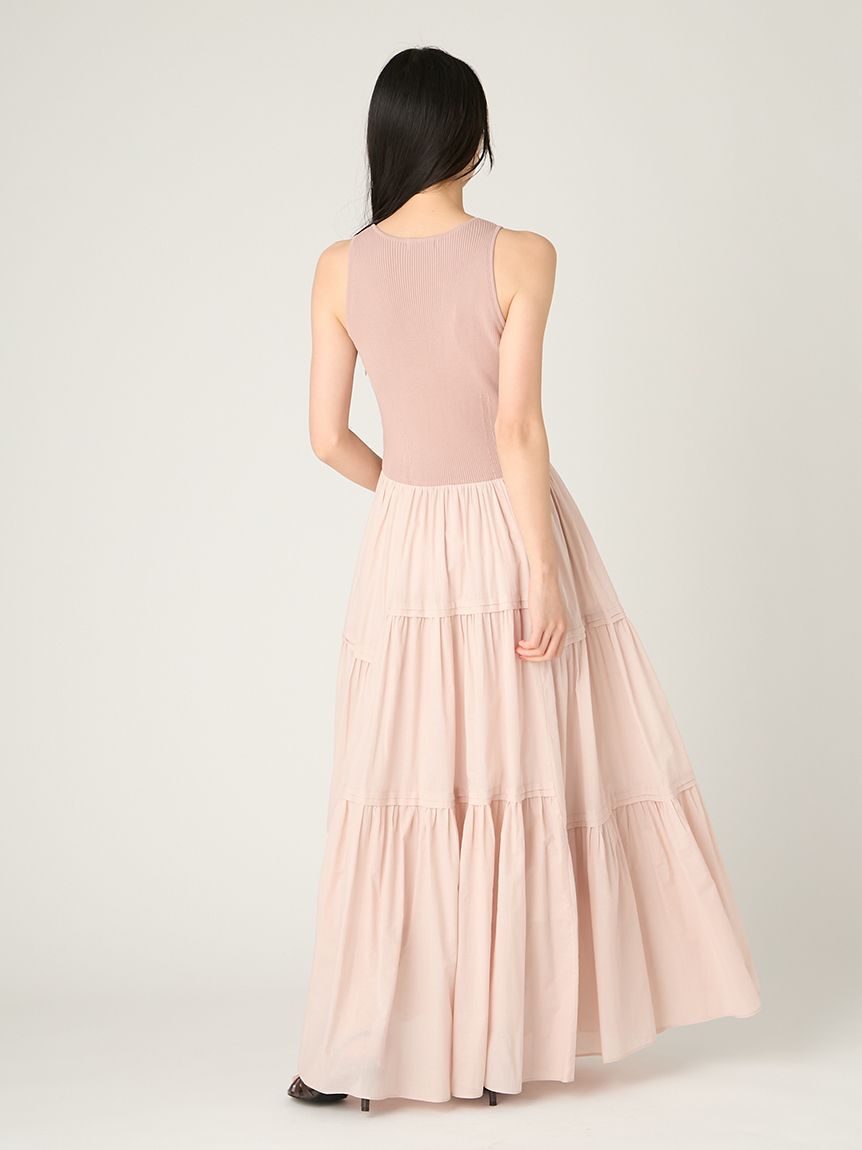 FRAY I.D「リブニットコンビティアードワンピース」|ワンピース|