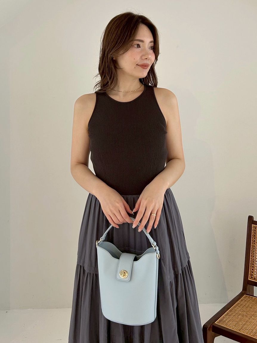 FRAY I.D「リブニットコンビティアードワンピース」|ワンピース|