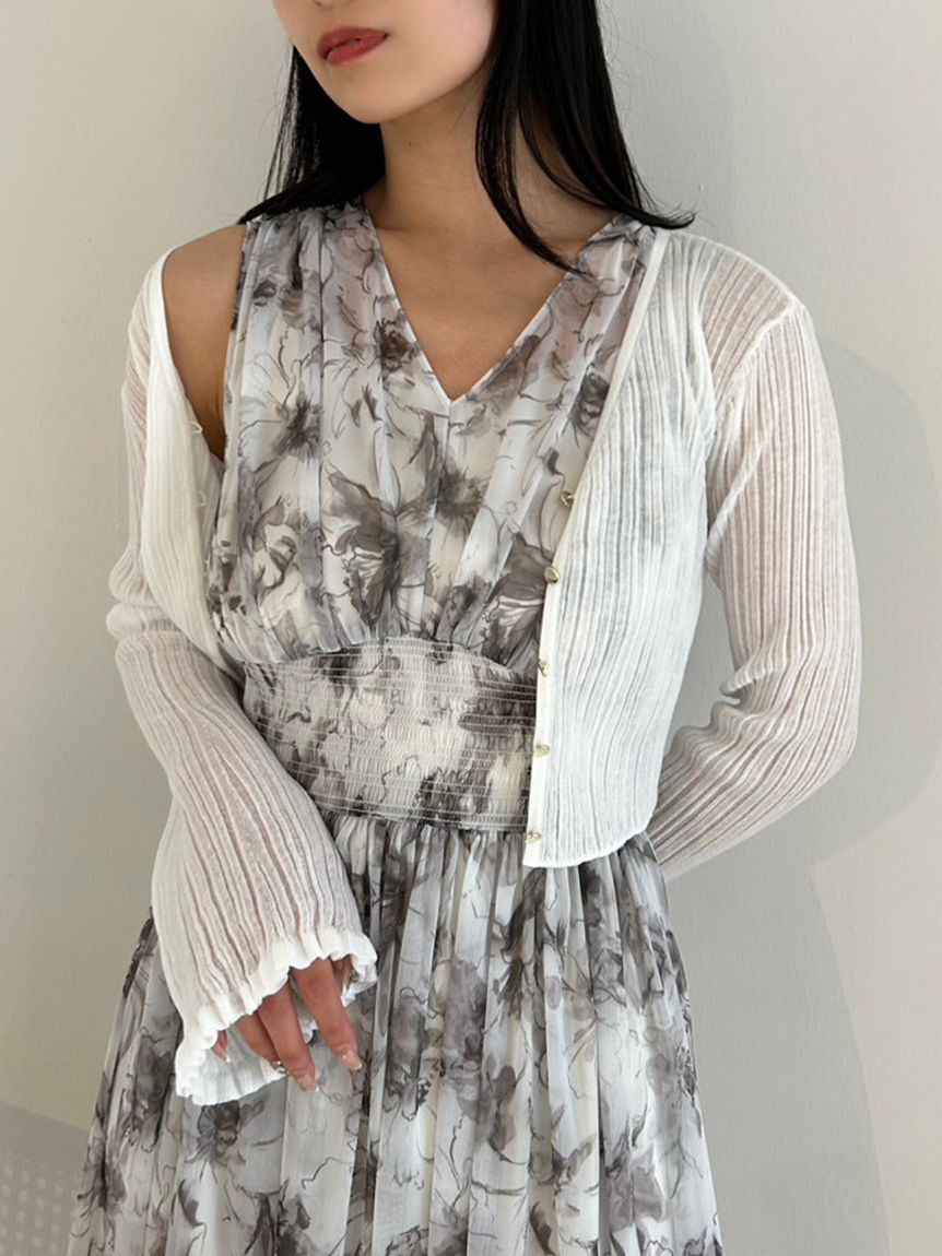 FRAY I.D「リブシアークロップドカーディガン」|カーディガン|WHT