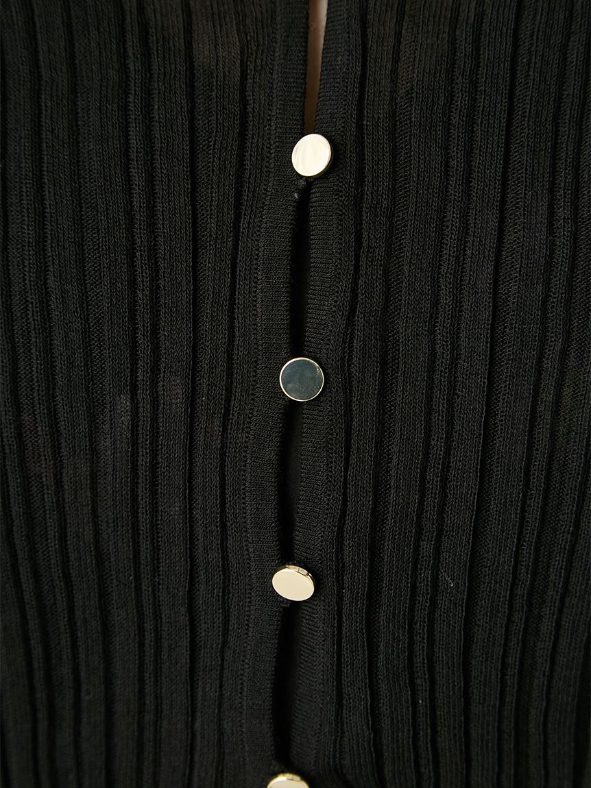 FRAY I.D「リブシアークロップドカーディガン」|カーディガン|