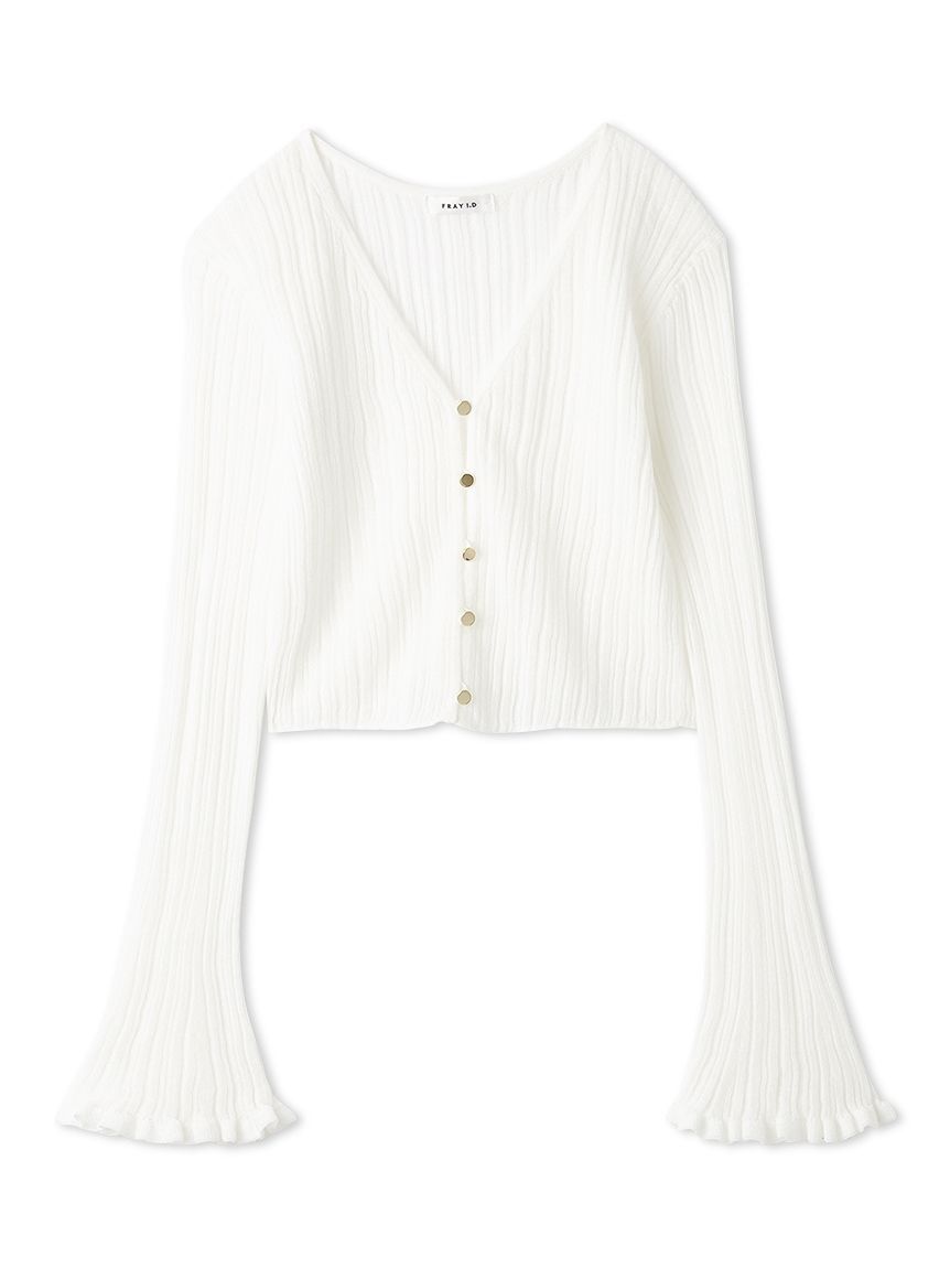 FRAY I.D「リブシアークロップドカーディガン」|カーディガン|