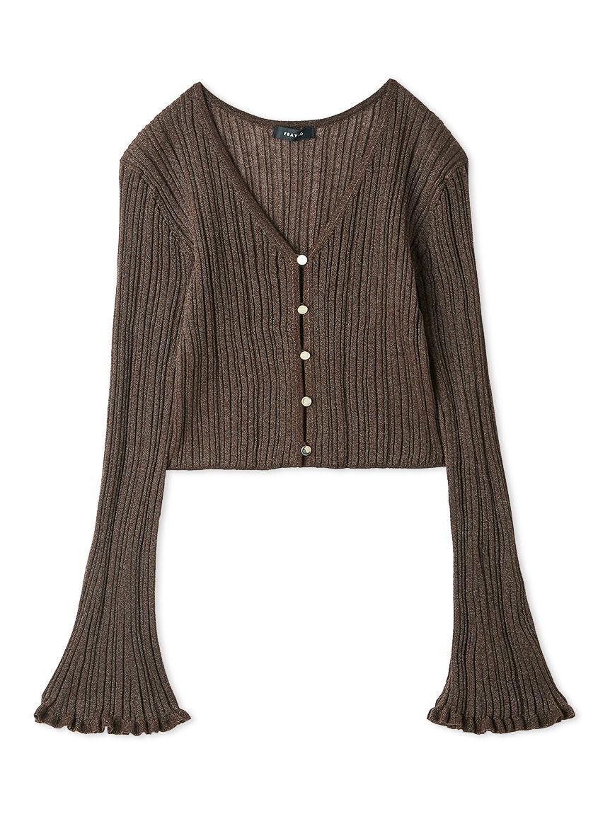 FRAY I.D「リブシアークロップドカーディガン」|カーディガン|