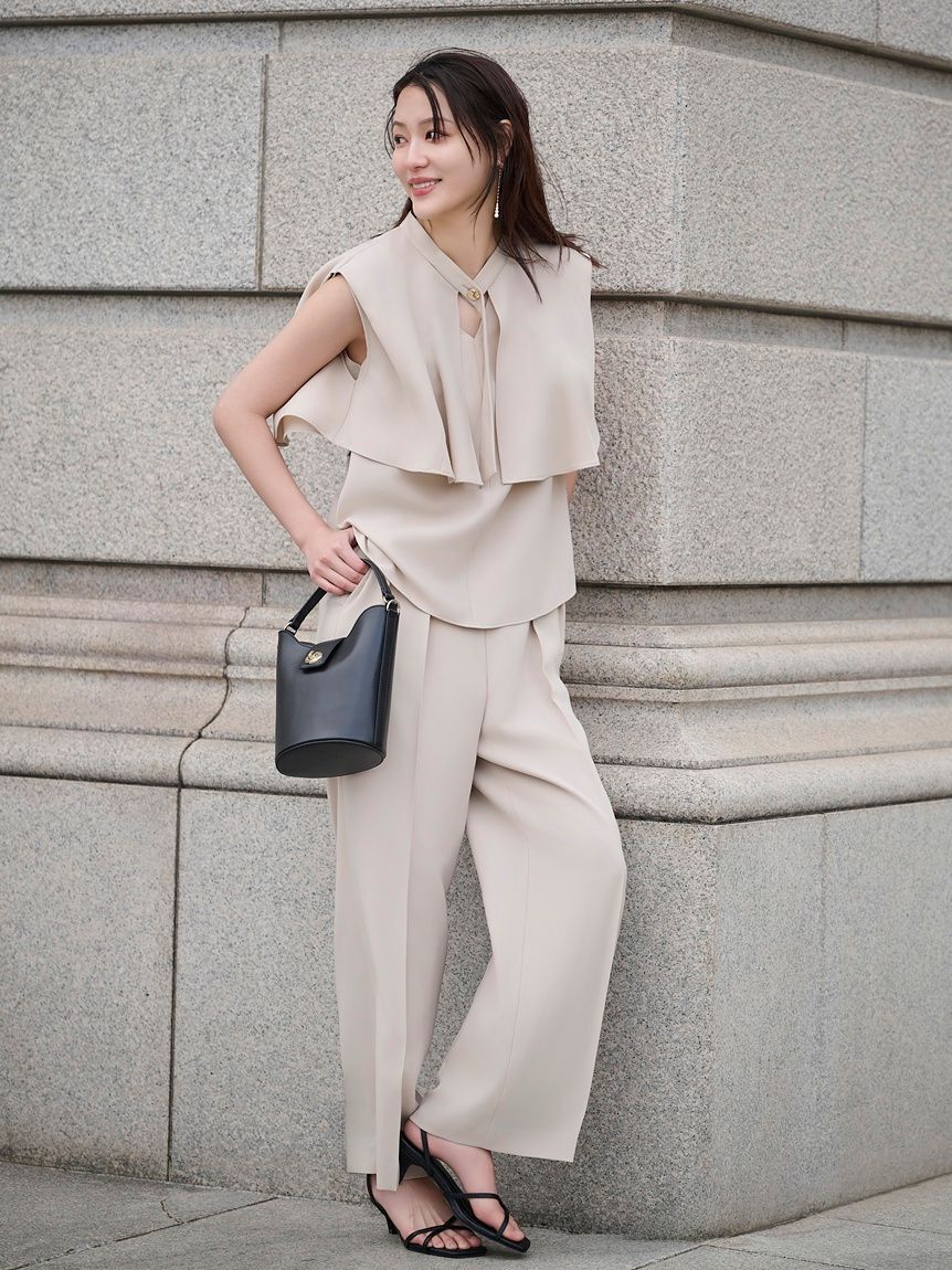 FRAY I.D「2タックパンツ／ウォッシャブル・防シワ・接触冷感」|チノ|