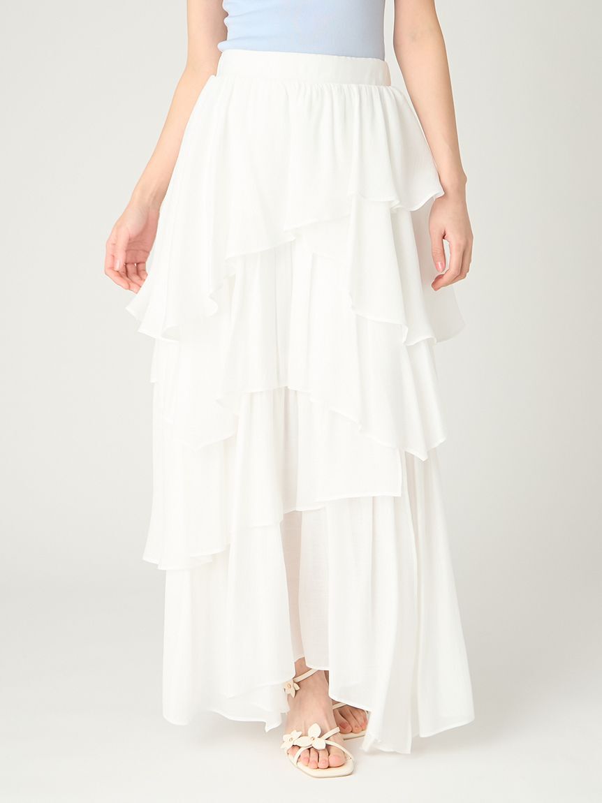 FRAY I.D「アシンメトリーティアードスカート」|スカート|