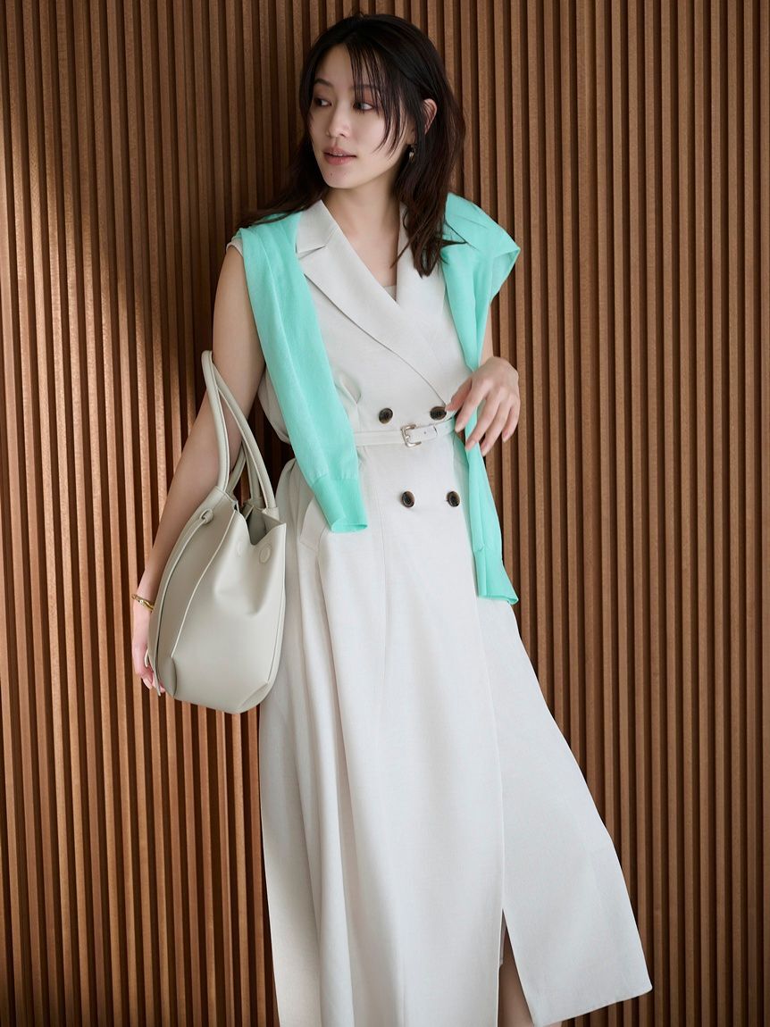 FRAY I.D「リネン混シアーニットカーディガン」|カーディガン|