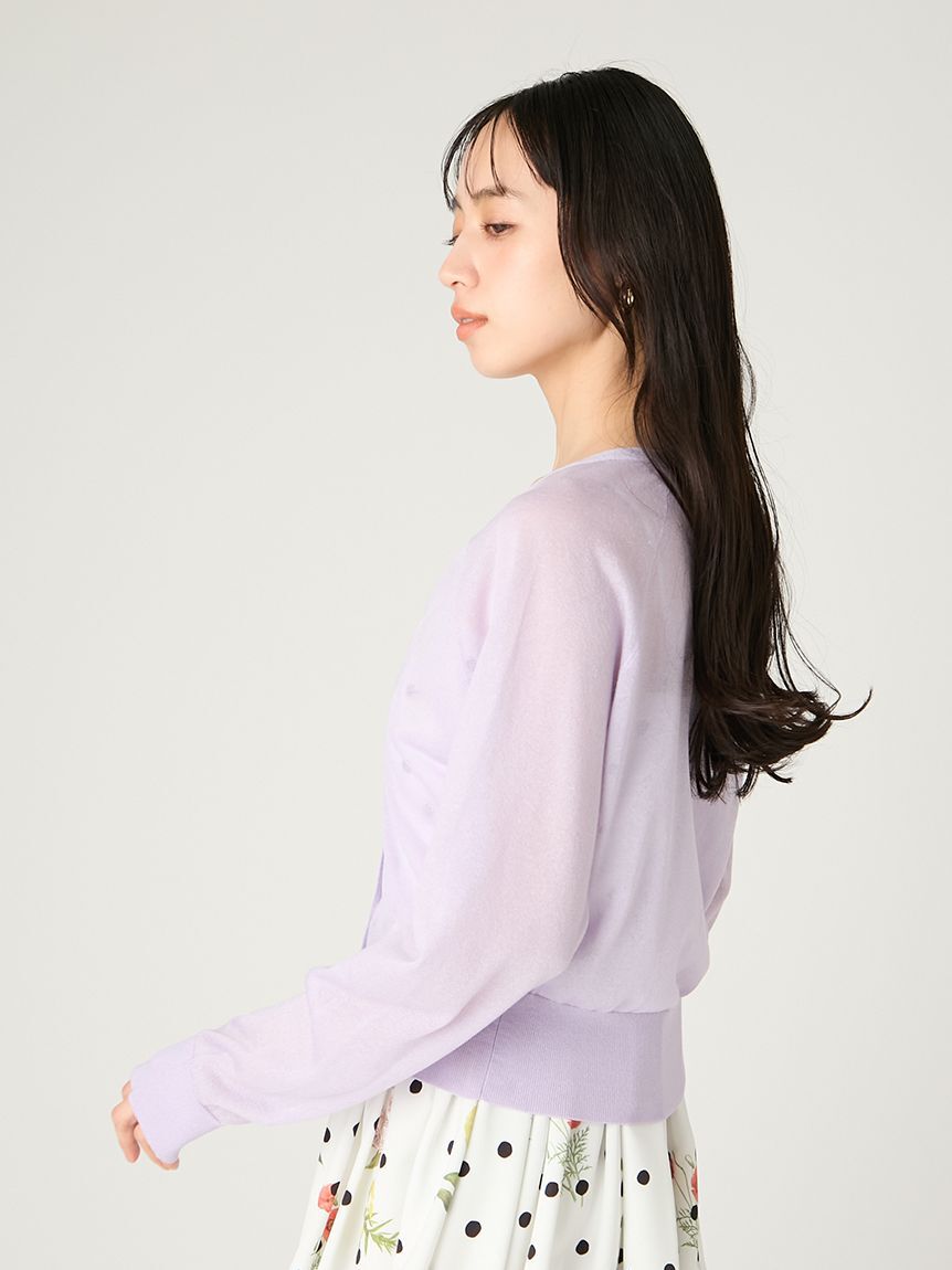 FRAY I.D「リネン混シアーニットカーディガン」|カーディガン|