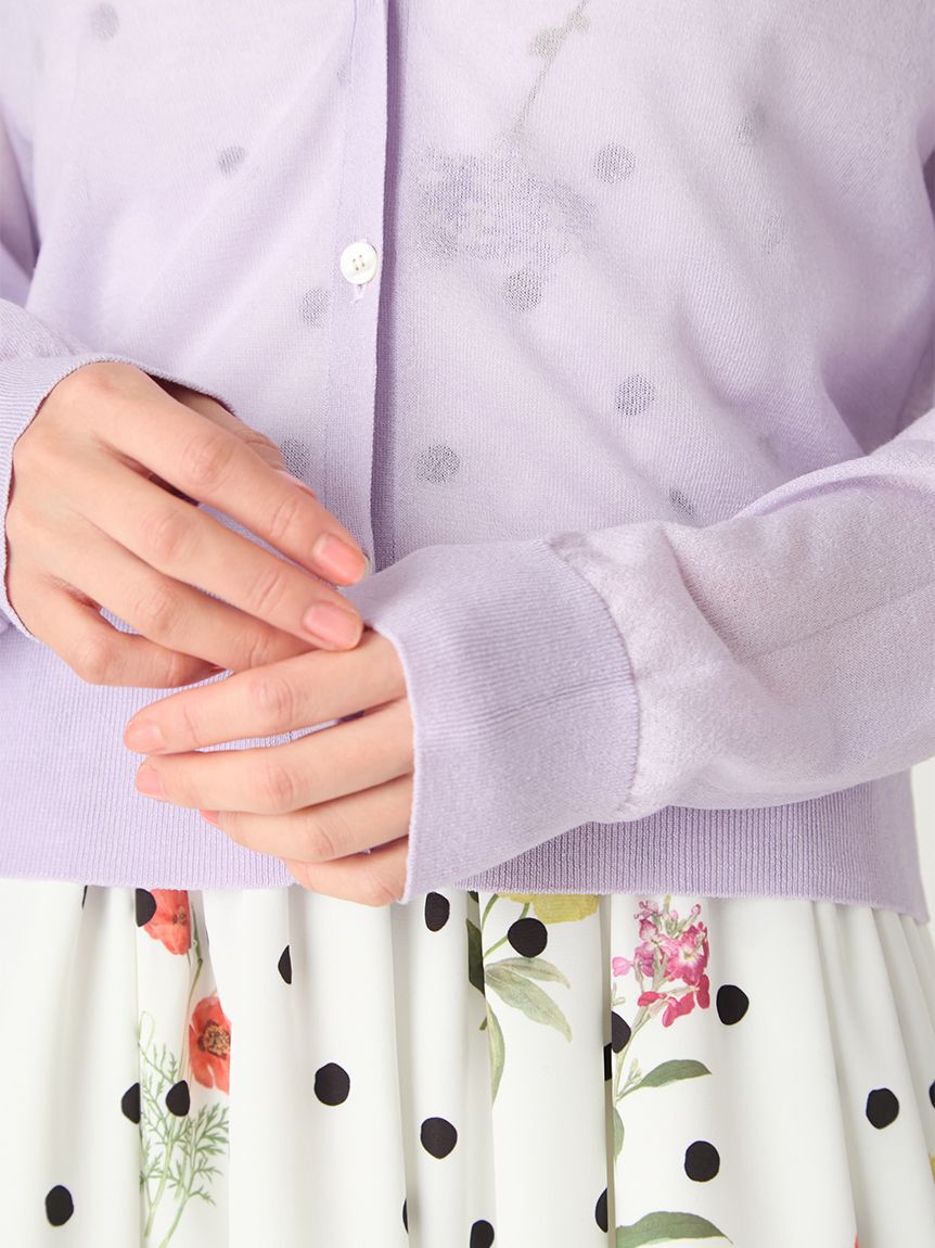 FRAY I.D「リネン混シアーニットカーディガン」|カーディガン|