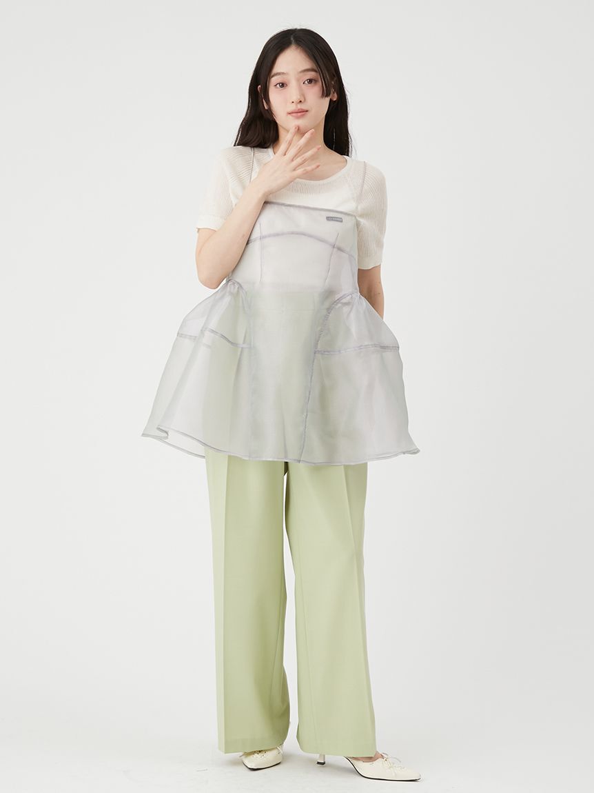 LILY BROWN「【防シワ/ウォッシャブル】ストレートワイドパンツ」|チノ|