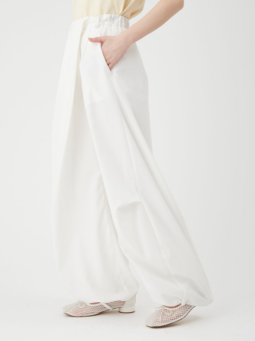 LILY BROWN「リネンライクタックドロストスラックス」|チノ|