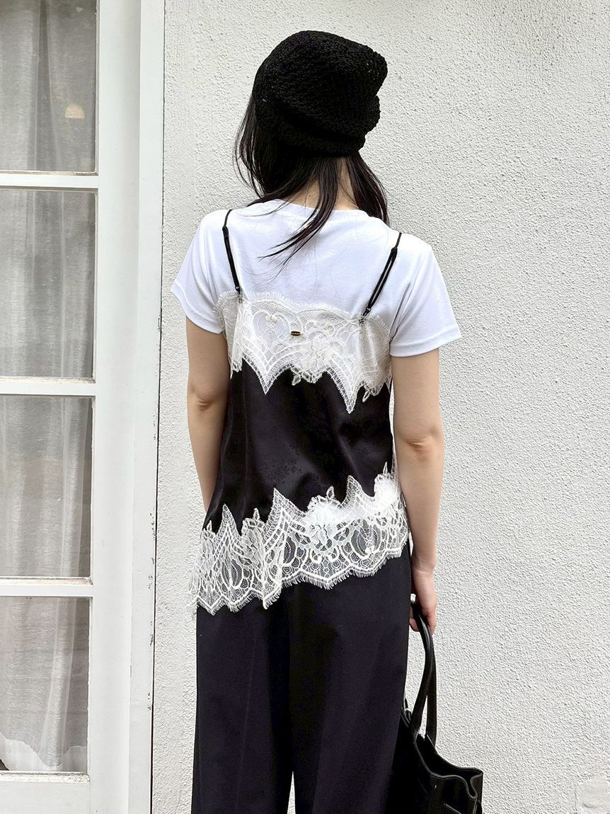 LILY BROWN「イレギュラーヘムサテンキャミトップス」|キャミソール|