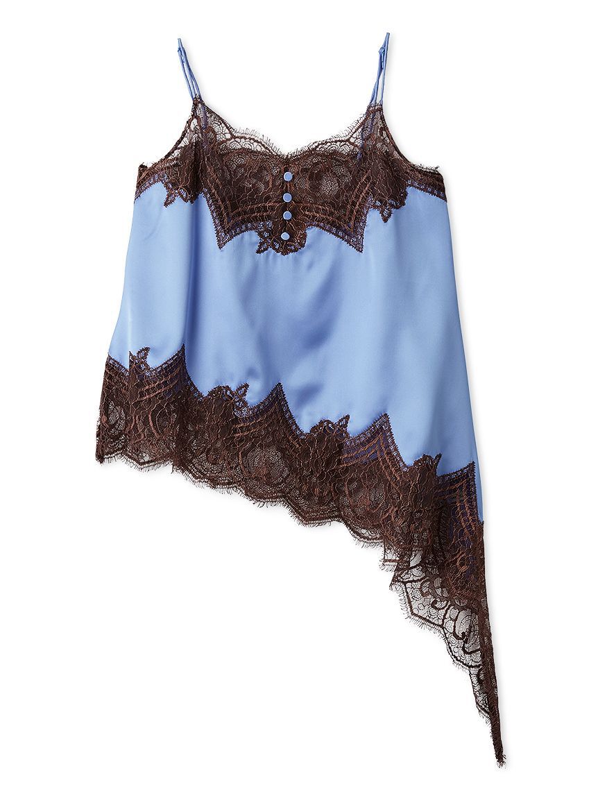 LILY BROWN「イレギュラーヘムサテンキャミトップス」|キャミソール|