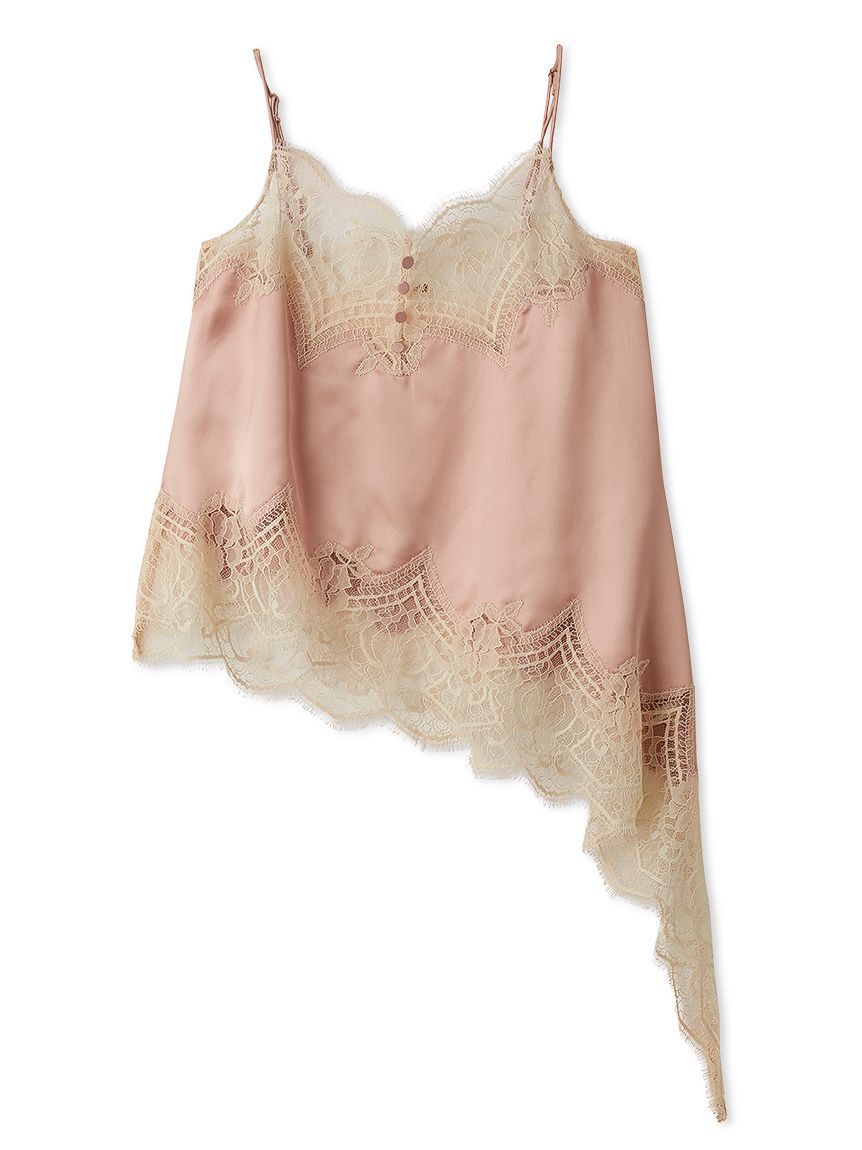 LILY BROWN「イレギュラーヘムサテンキャミトップス」|キャミソール|