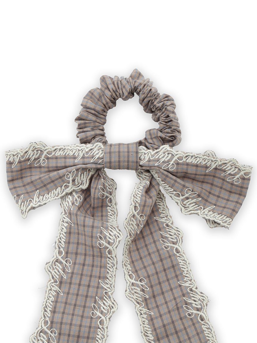 LILY BROWN「エンブロイダリースカラップリボンシュシュ」|ヘアバンド|