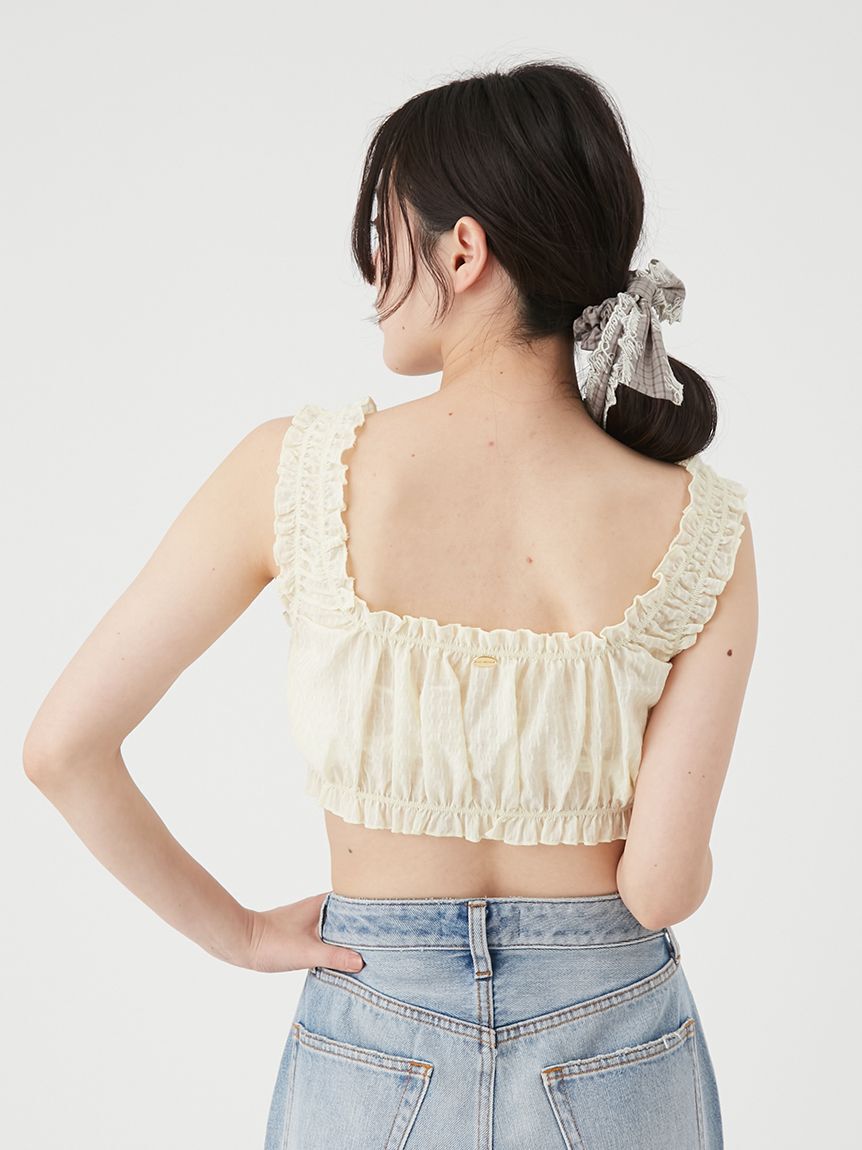 LILY BROWN「エンブロイダリースカラップリボンシュシュ」|ヘアバンド|