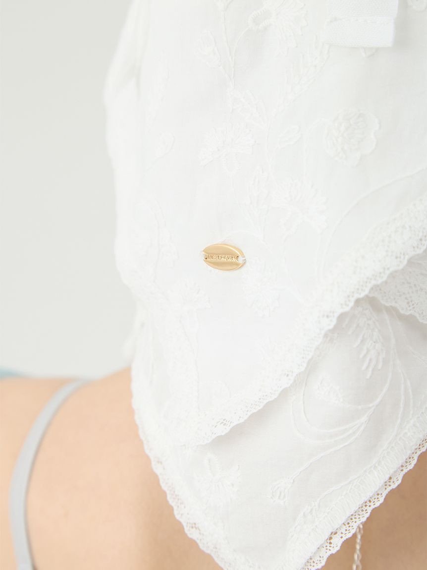 LILY BROWN「コットンレースバレッタ」|ヘアバンド|