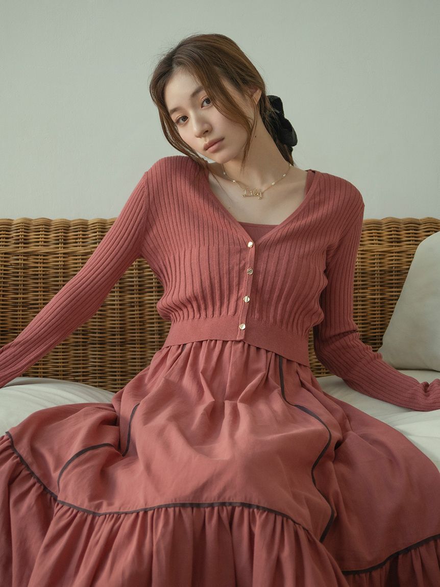 LILY BROWN「【限定カラー】【ウォッシャブル】Vネックニットカーディガン」|カーディガン|ROSE