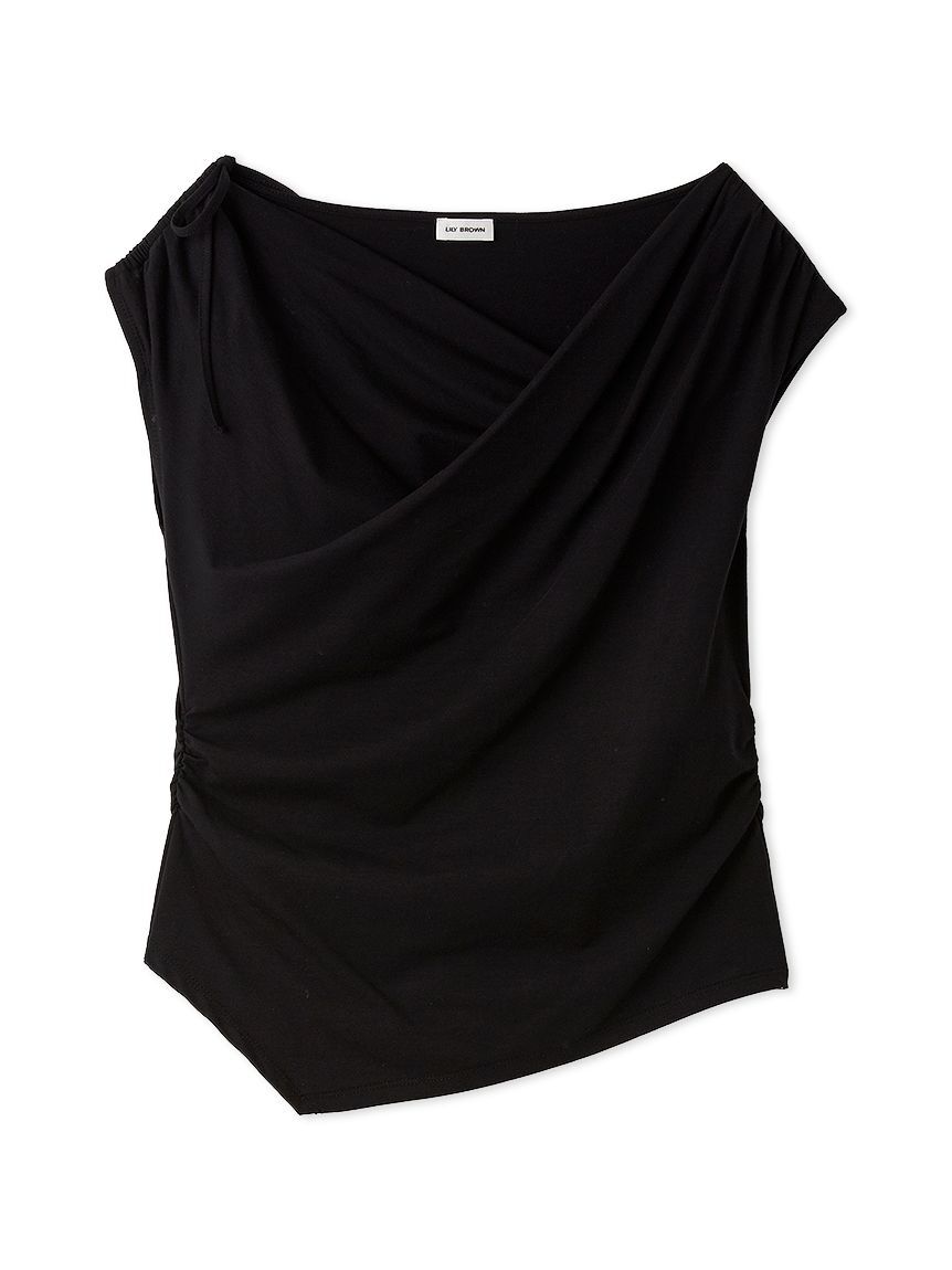 LILY BROWN「クールタッチ3wayドレープトップス」|Tシャツ・カットソー|BLK